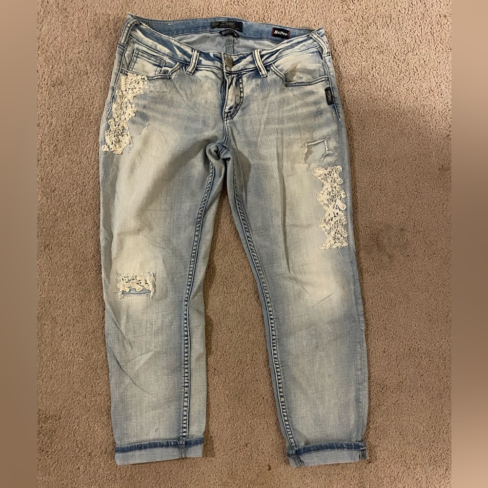Silver Jeans Light Blue Cropped Jeans